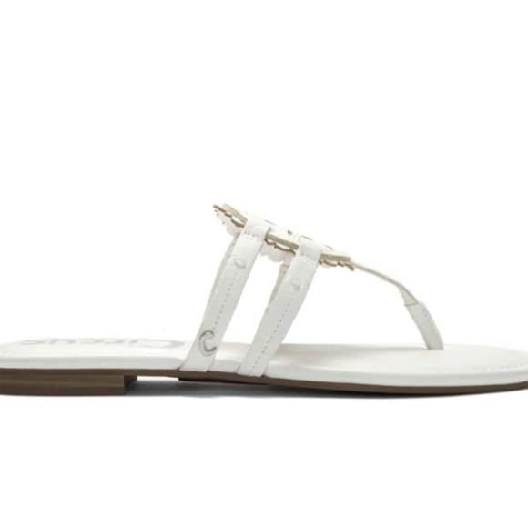 Circus by Sam Edelman CHERRI White Flat Sandals Women's Size 8 M - Picture 8 of 11